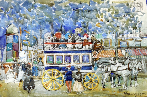  Maurice Prendergast The Paris Omnibus - Art Print