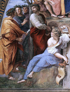  Raphael The Parnassus (detail 11) (Stanza della Segnatura) - Art Print