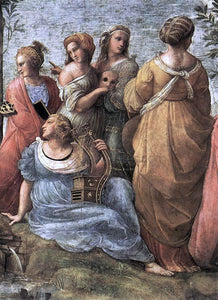  Raphael The Parnassus (detail 3) (Stanza della Segnatura) - Art Print