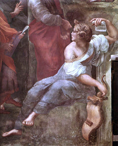  Raphael The Parnassus (detail 5) (Stanza della Segnatura) - Art Print