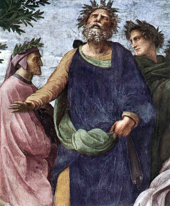 Raphael The Parnassus (detail 7) (Stanza della Segnatura) - Art Print