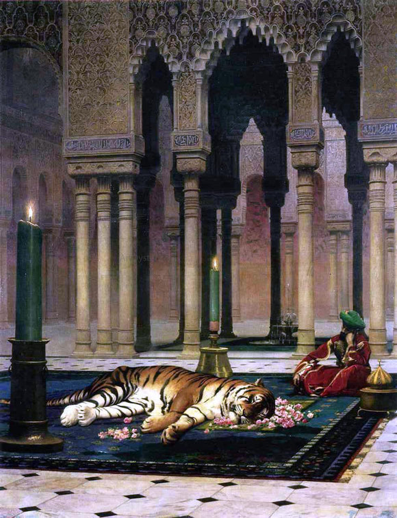  Jean-Leon Gerome The Pasha's Sorrow (also known as Dead Tiger) - Art Print