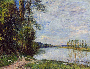  Alfred Sisley The Path from Veneux to Thomery along the Water, Evening - Art Print