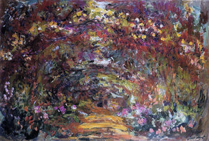  Claude Oscar Monet The Path Under the Rose Trellises, Giverny - Art Print
