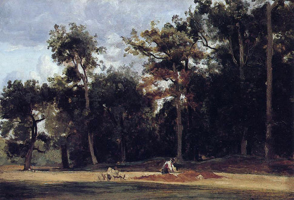  Jean-Baptiste-Camille Corot The Paver of the Chailly Road - Art Print