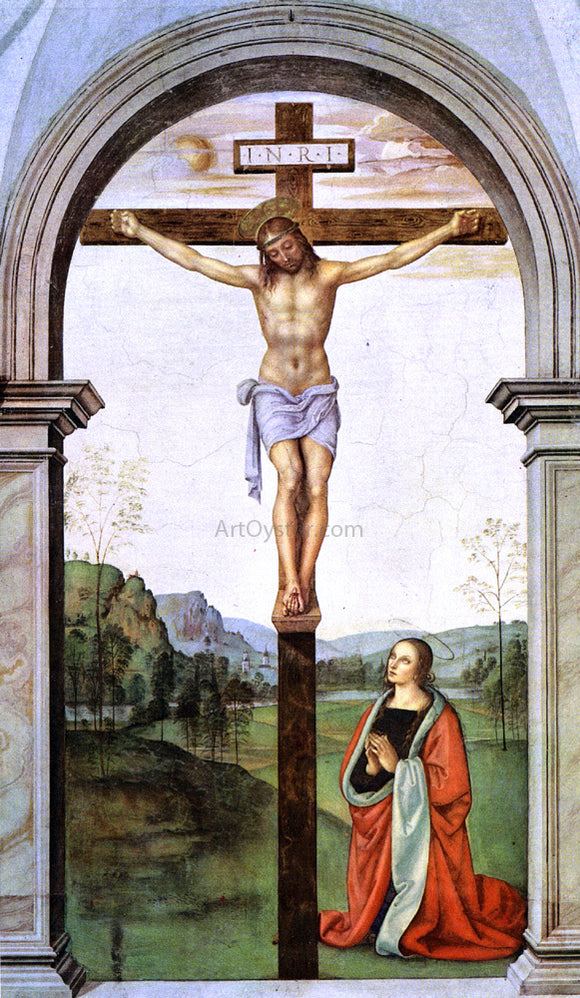 Pietro Perugino The Pazzi Crucifixion [detail of the Deposition] - Art Print