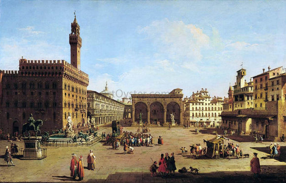  Giuseppe Zocchi The Piazza della Signoria in Florence - Art Print