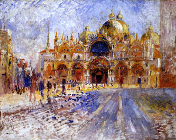  Pierre Auguste Renoir At the Piazza San Marco, Venice - Art Print