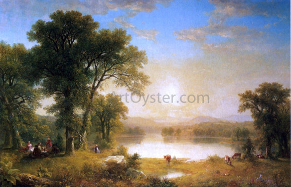  Asher Brown Durand The Picnic, Bolton, New York - Art Print