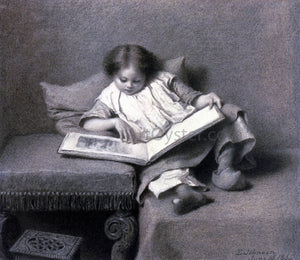  Eastman Johnson The Picture Book - Art Print