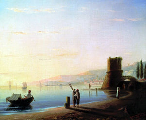  Ivan Constantinovich Aivazovsky The pier in Feodosia - Art Print