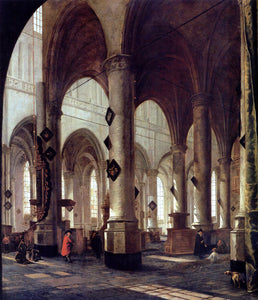  Hendrick Cornelisz Van Vliet The Pieterskerk in Leiden - Art Print