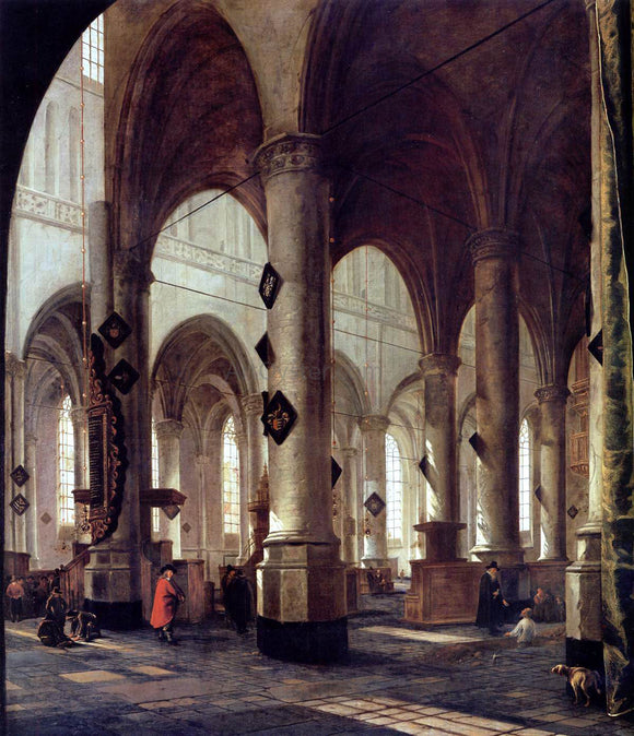  Hendrick Cornelisz Van Vliet The Pieterskerk in Leiden - Art Print