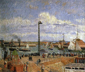  Camille Pissarro The Pilot's Jetty, Le Havre - High Tide, Afternoon Sun - Art Print