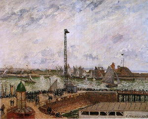  Camille Pissarro The Pilot's Jetty, Le Havre, Morning, Grey Weather, Misty - Art Print