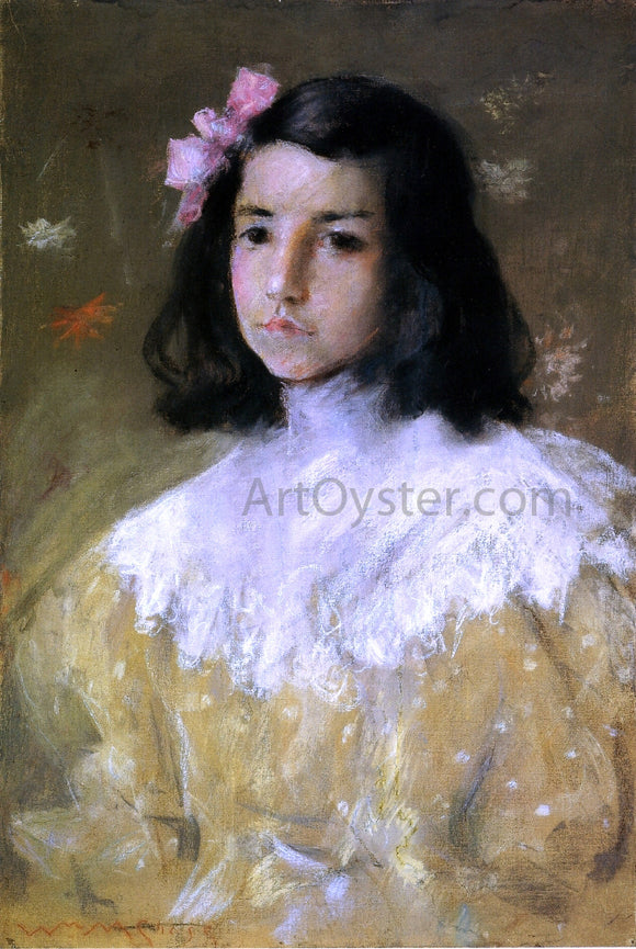  William Merritt Chase The Pink Bow (also known as Diedonnee) - Art Print