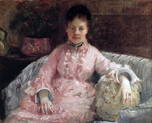  Berthe Morisot The Pink Dress (also known as poop) - Art Print
