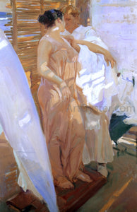  Joaquin Sorolla Y Bastida The Pink Wrap - Art Print