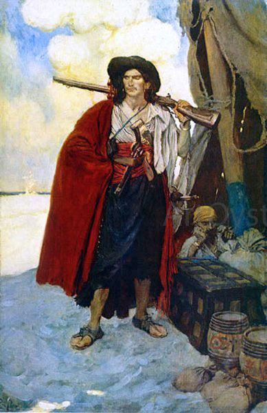  Howard Pyle The Pirate was a Picturesque Fellow - Art Print