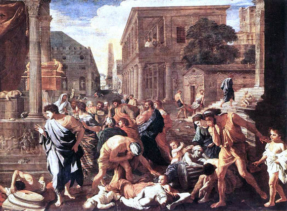  Nicolas Poussin The Plague at Ashod - Art Print