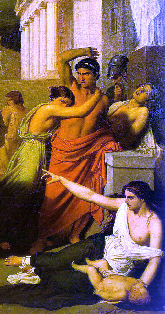  Charles Francois Jalabert The Plague of Thebes [detail #1] - Art Print