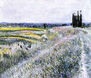  Gustave Caillebotte The Plain at Gennevilliers, Group of Poplars - Art Print