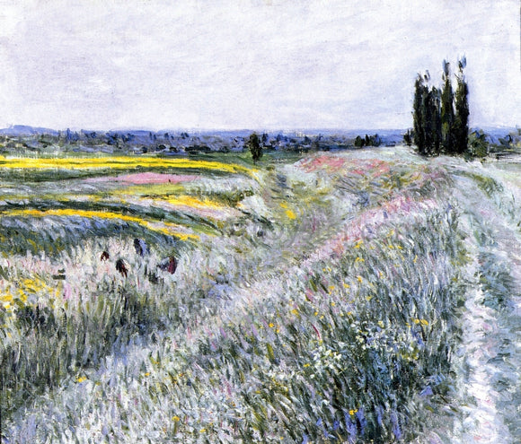  Gustave Caillebotte The Plain at Gennevilliers, Group of Poplars - Art Print