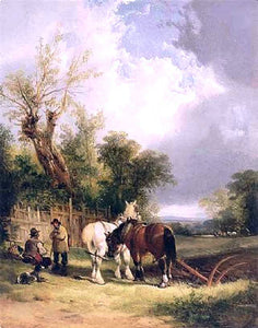  Senior William Shayer The Ploughman's Rest - Art Print