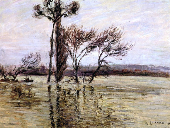  Gustave Loiseau The Pointe de L'Ile Under Water - Art Print