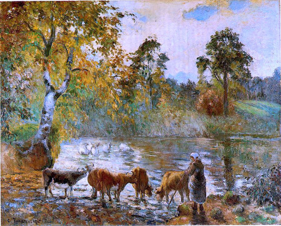  Camille Pissarro The Pond at Montfoucault - Art Print