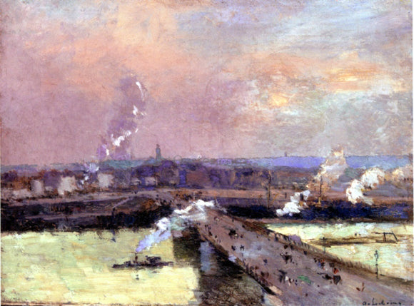  Albert Lebourg The Pont Boieldieu, Rouen - Art Print