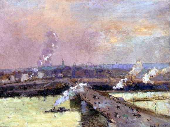  Eugene-Louis Boudin The Pont Boieldieu, Rouen - Art Print