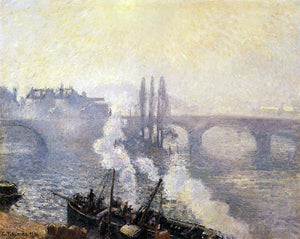  Camille Pissarro The Pont Corneille , Rouen: Morning Mist - Art Print