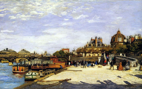  Pierre Auguste Renoir The Pont des Arts and the Institut de France - Art Print