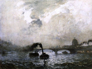  Frank Myers Boggs The Pont des Arts and the Institute de France - Art Print