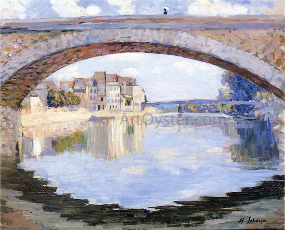  Henri Lebasque The Pont of the Marne at Lagny - Art Print