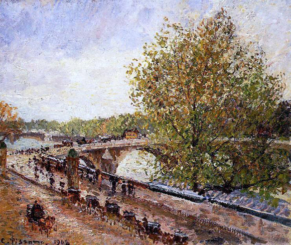  Camille Pissarro The Pont Royal - Grey Weather, Afternoon, Spring - Art Print