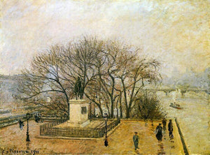  Camille Pissarro The Pont-Neuf, Statue of Henri IV: Mist - Art Print