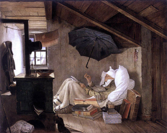  Carl Spitzweg The Poor Poet - Art Print