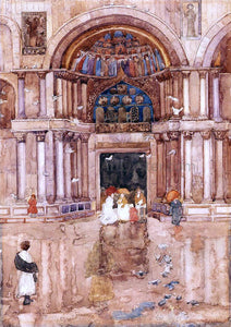  Maurice Prendergast The Porch with the Old Mosaics, St. Marks, Venice - Art Print