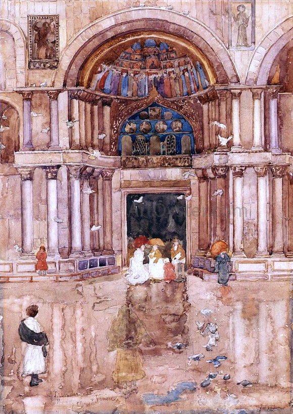  Maurice Prendergast The Porch with the Old Mosaics, St. Marks, Venice - Art Print