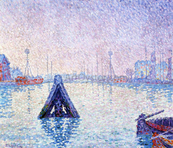  Paul Signac The Port at Vlissingen, Boats and Lighthouses - Art Print