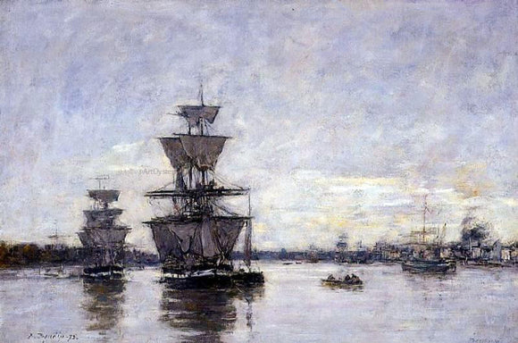  Eugene-Louis Boudin The Port of Bordeaux - Art Print