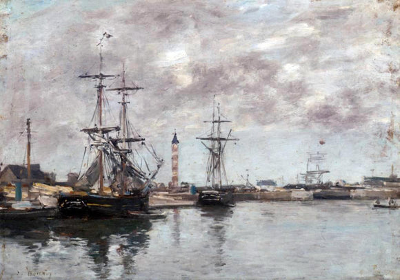  Eugene-Louis Boudin The Port of Deauville - Art Print