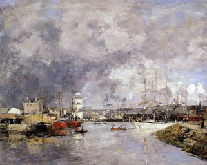  Eugene-Louis Boudin The Port of Dieppe - Art Print
