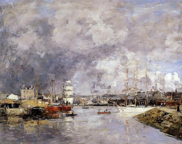  Eugene-Louis Boudin The Port of Dieppe - Art Print