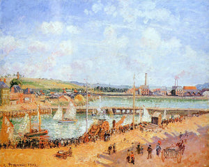  Camille Pissarro The Port of Dieppe, the Dunquesne and Berrigny Basins: High Tide, Sunny Afternoon - Art Print