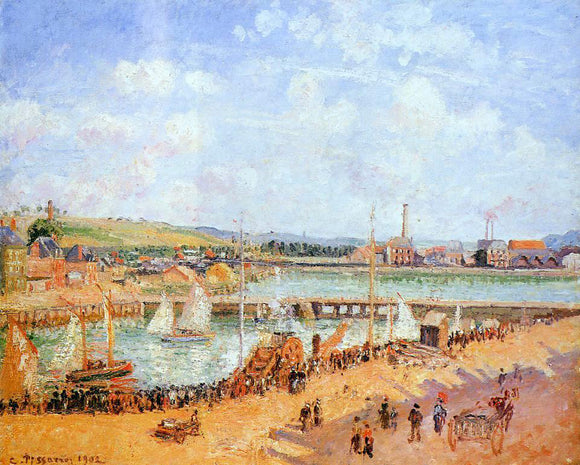  Camille Pissarro The Port of Dieppe, the Dunquesne and Berrigny Basins: High Tide, Sunny Afternoon - Art Print