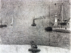  Georges Seurat The Port of Honfleur - Art Print