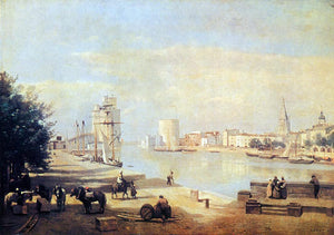  Jean-Baptiste-Camille Corot The Port of La Rochelle - Art Print